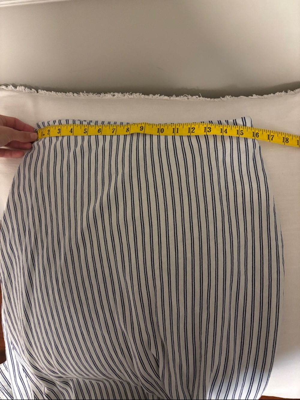a new day linen blend Blue & White Striped Maxi A-line Skirt - Picture 5 of 5